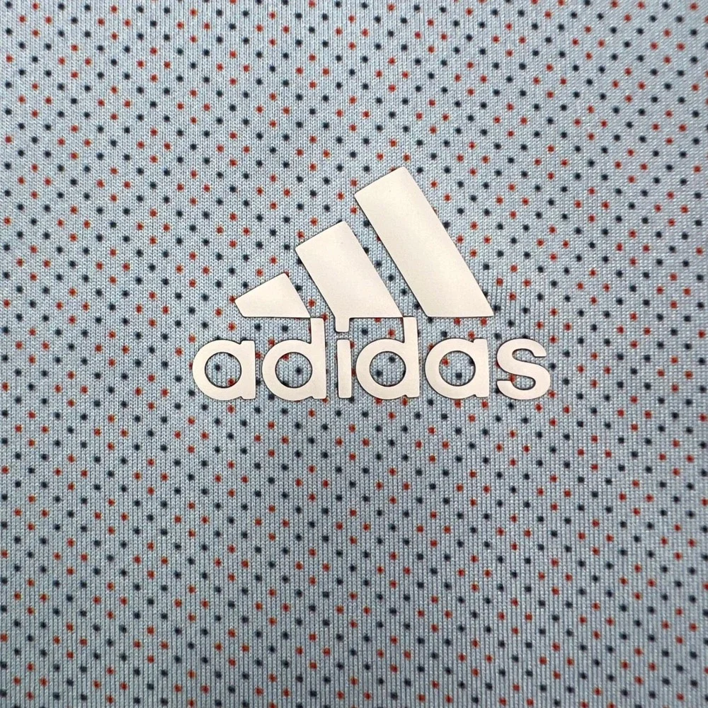 Adidas Golf Polo Shirt Mens XL Blue Micro Dot Stretch‎ Performance Short Sleeve